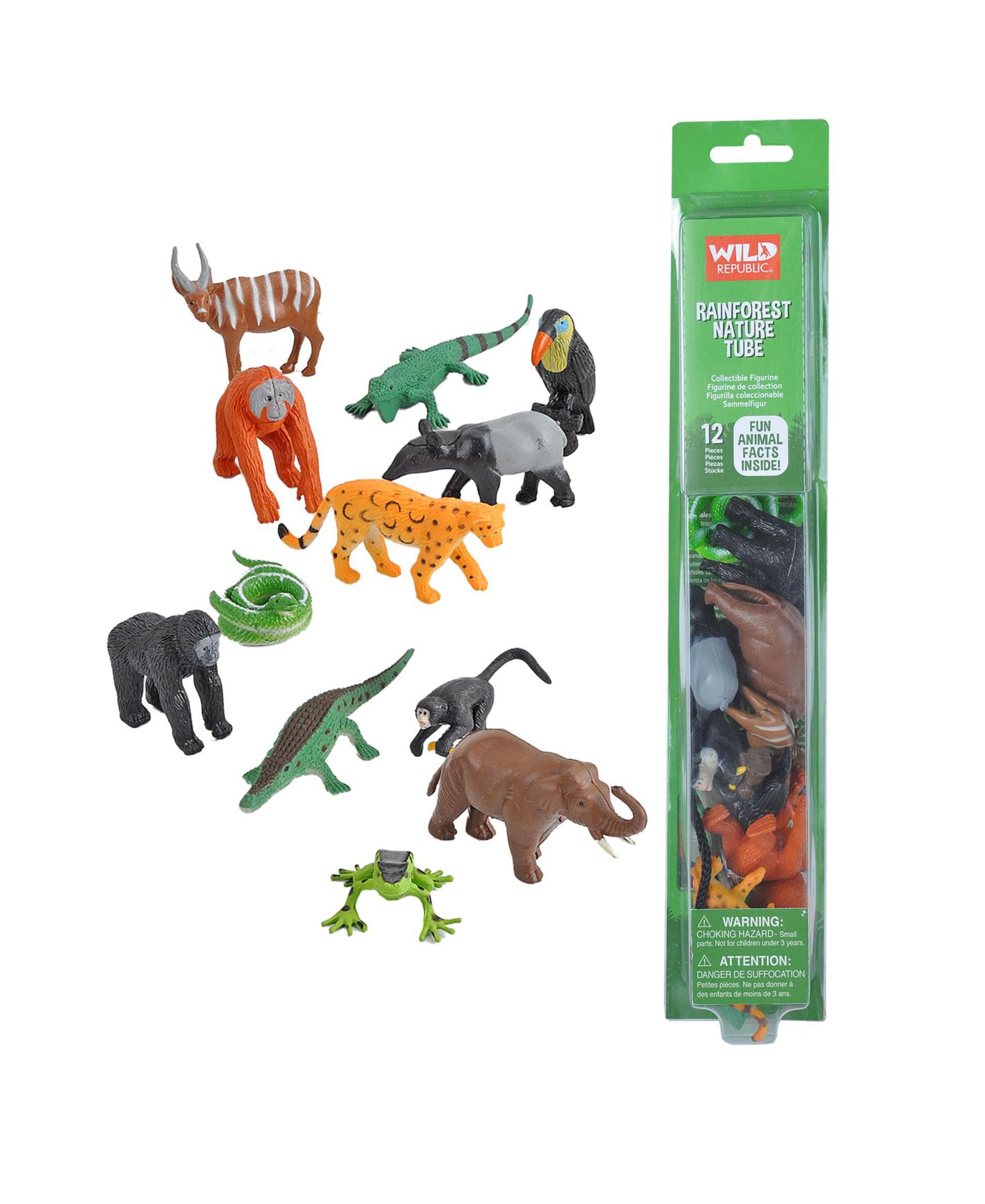 Фигурки животных Wild Republic Nature Tube Rainforest 12 Pieces