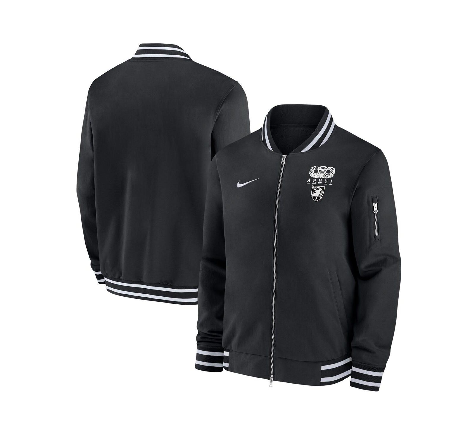 Nike Men's Black Army Black Knights 2024 Rivalry Collection Full-Zip Bomber Jacket