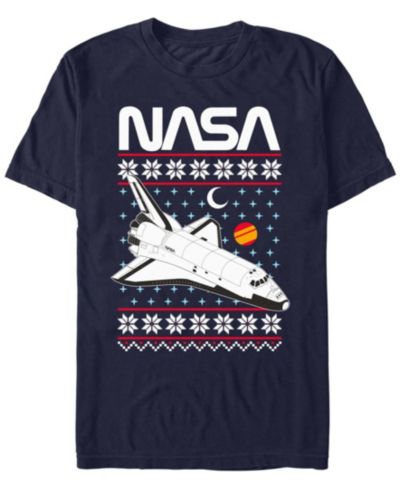 Fifth Sun Men's NASA Shuttle Xmas Short Sleeve T-Shirt