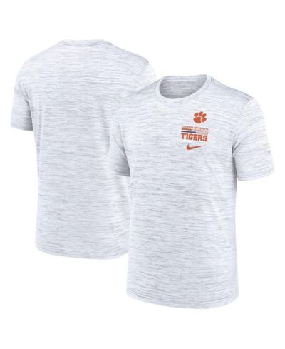 Nike Мужская футболка Clemson Tigers Velocity Stacked Performance, белая