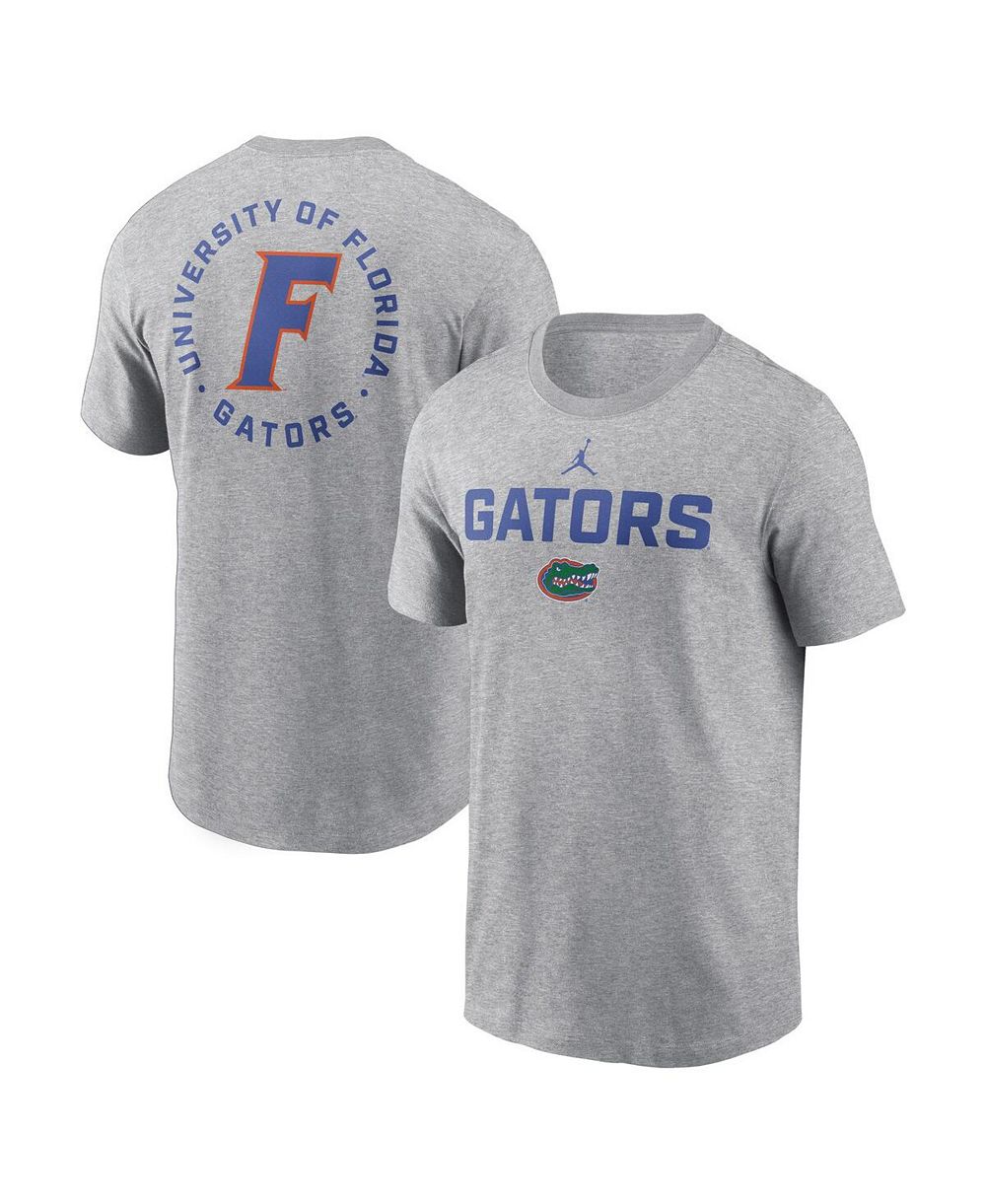 Мужская футболка Jordan Heather Gray Florida Gators Campus 2-Hit