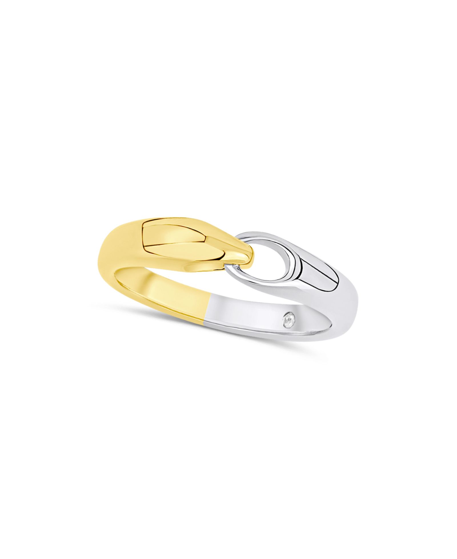 And Now This Two Tone Interlocking Statement Ring