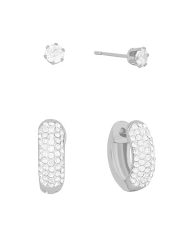 Набор серег And Now This Clear Crystal Hoop and Stud Duo