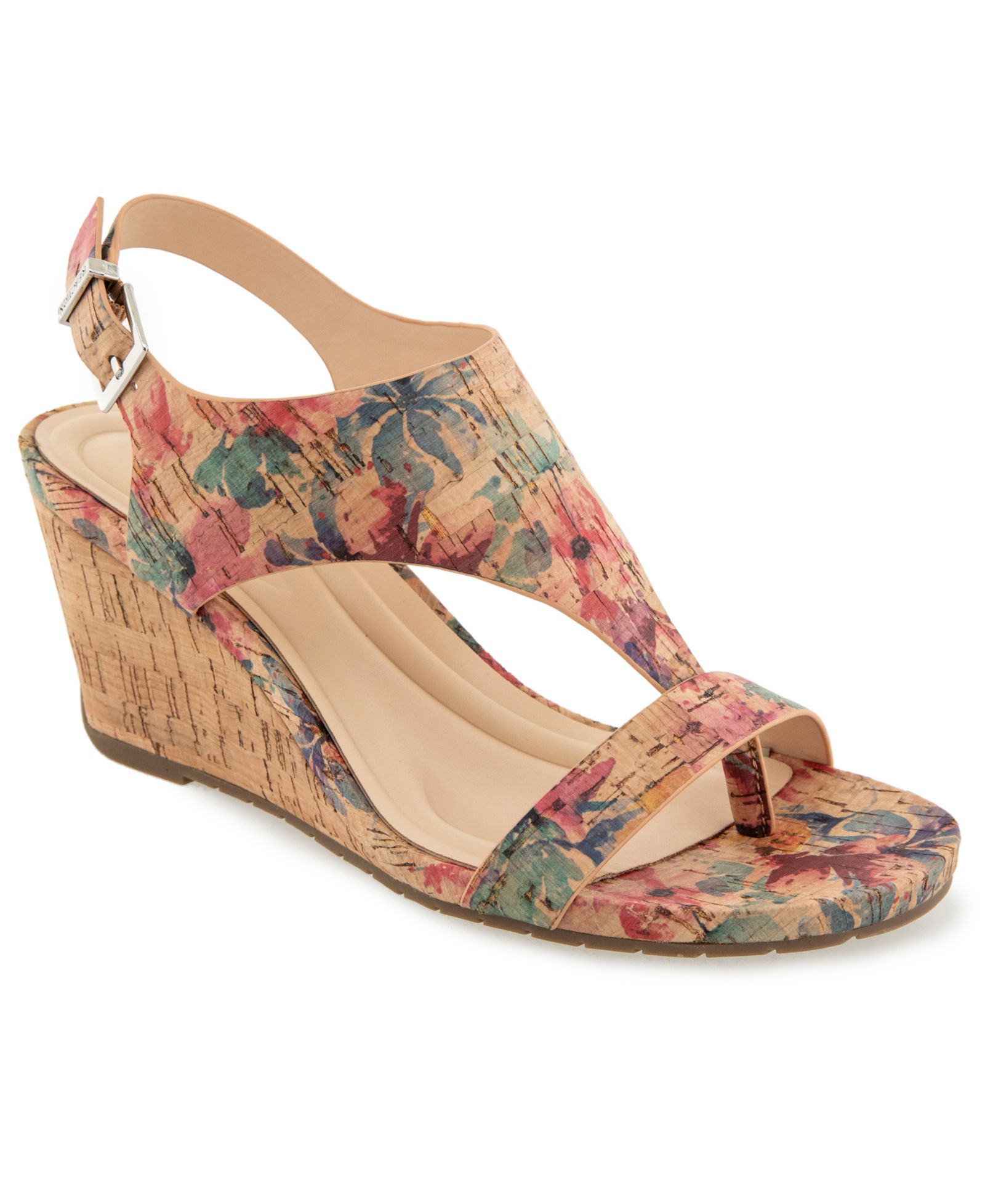 Kenneth Cole Reaction Women's Greatly Thong Almond Toe Wedge Sandals