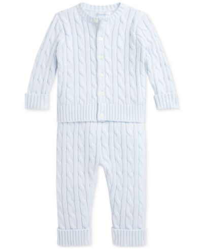Комплект из кардигана и брюк Polo Ralph Lauren для новорожденных