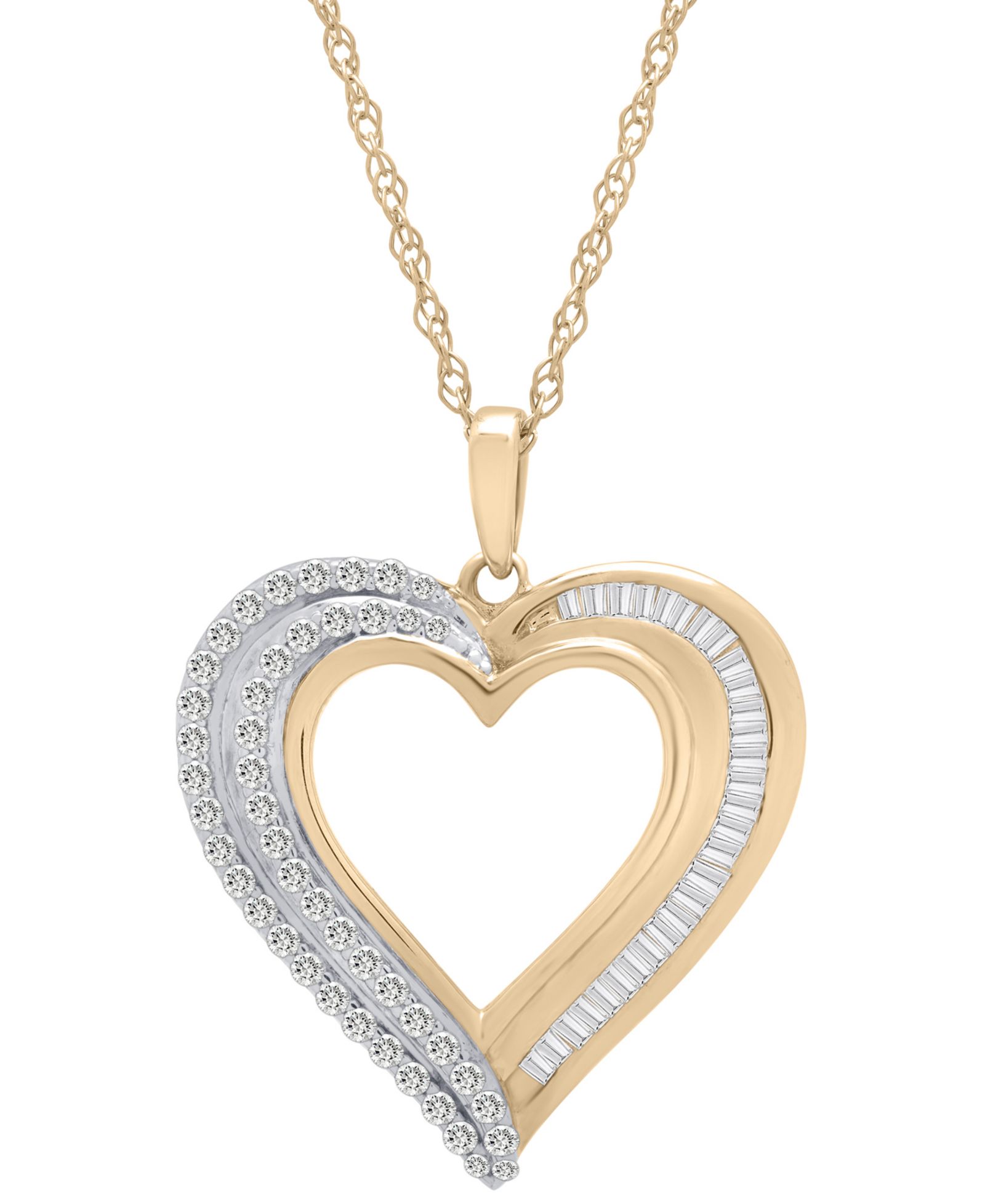 Подвеска Diamond Heart 18" Necklace в 10k Gold