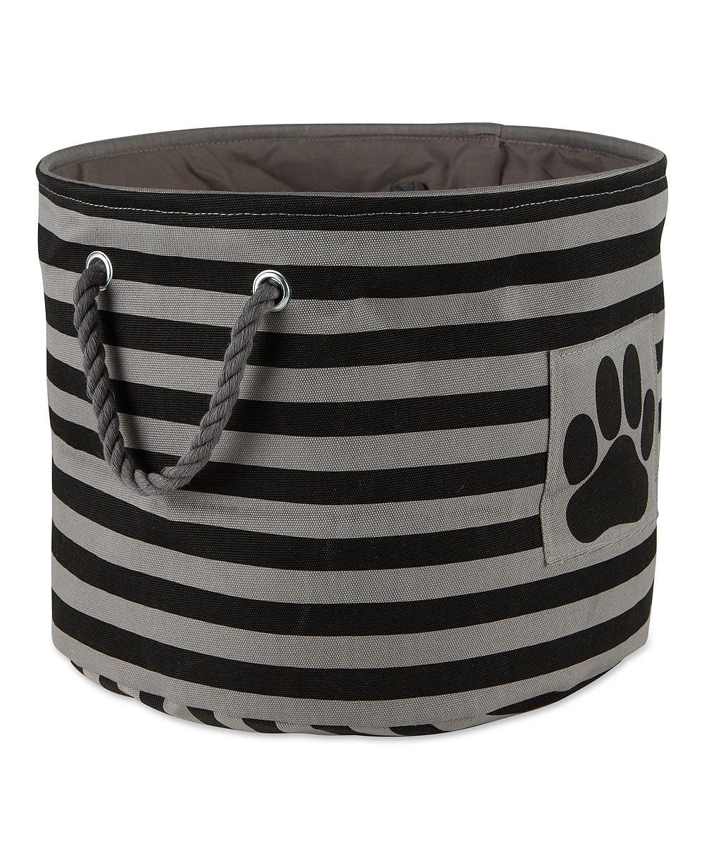 Bone Dry Collapsible Pet Storage Bin Stripe/Paw Patch