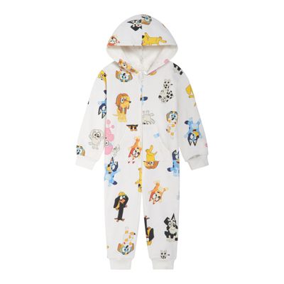 Bluey Toddler Girls Fleece Zip Up Coverall