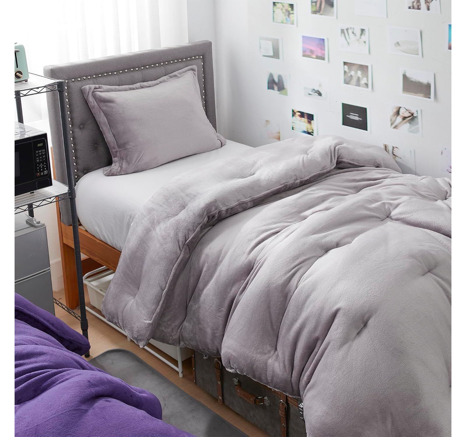 Coma Inducer комплект одеяла Thicker Than Thick, стандартное плюшевое наполнение, Opal Gray, Twin XL