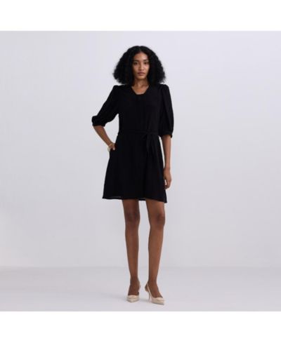 Reistor Women's Short Dress with a Waist-tie