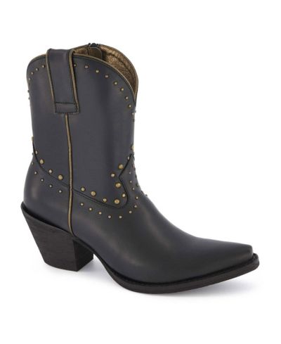 Women Premium Leather Western Short Boots By Forastero