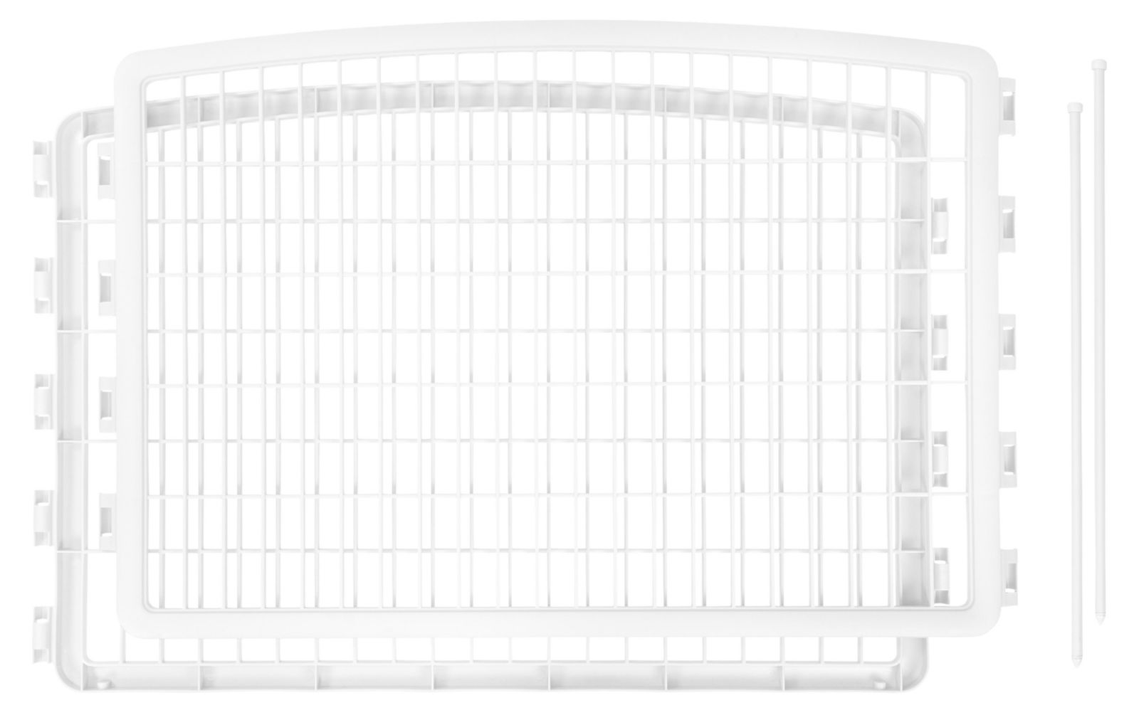 IRIS 24'' Pet Playpen 2 Panel Add-On with Connecting Rods, Dog Playpen, Puppy Small Medium Dogs