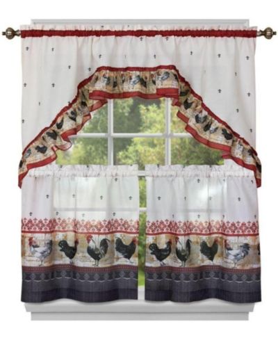 Комплект штор Kate Aurora Old Country Rooster Cottage Kitchen