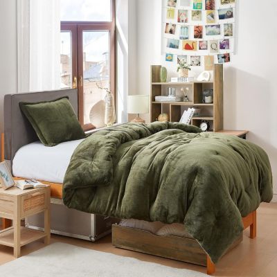Thicker Than Thick - Coma Inducer Comforter  Set - Standard Plush Filling - Winter Moss , Twin XL