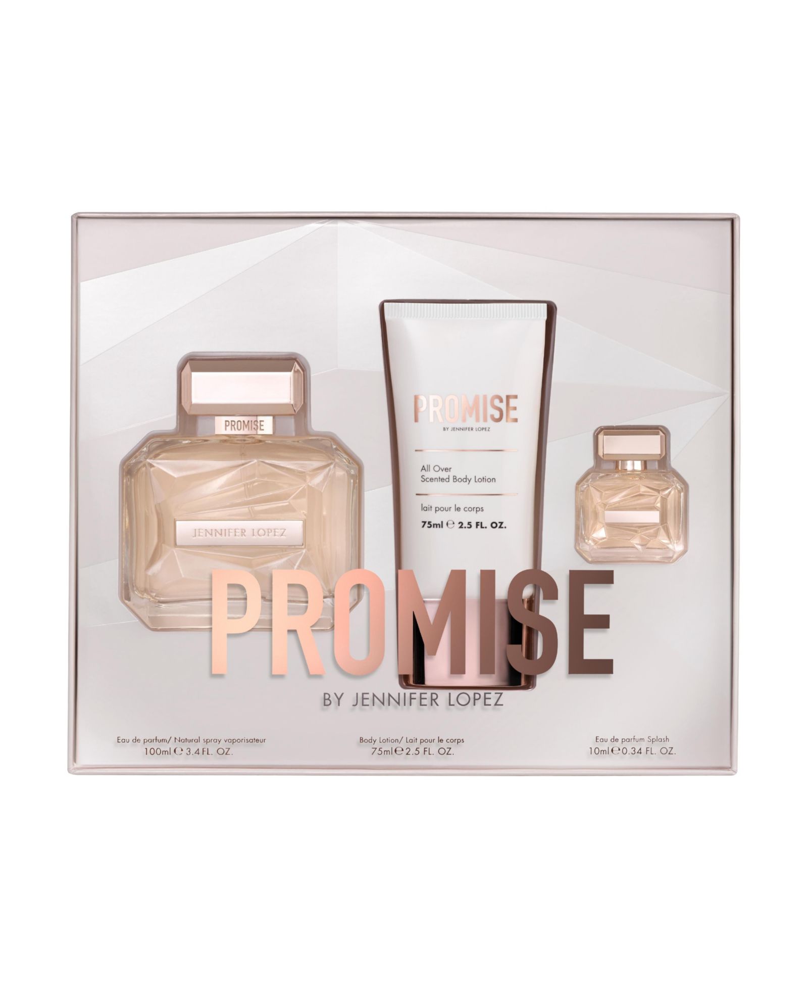Набор подарков Jennifer Lopez Promise: EDP 100ml, лосьон для тела 75ml и миниатюра 10ml