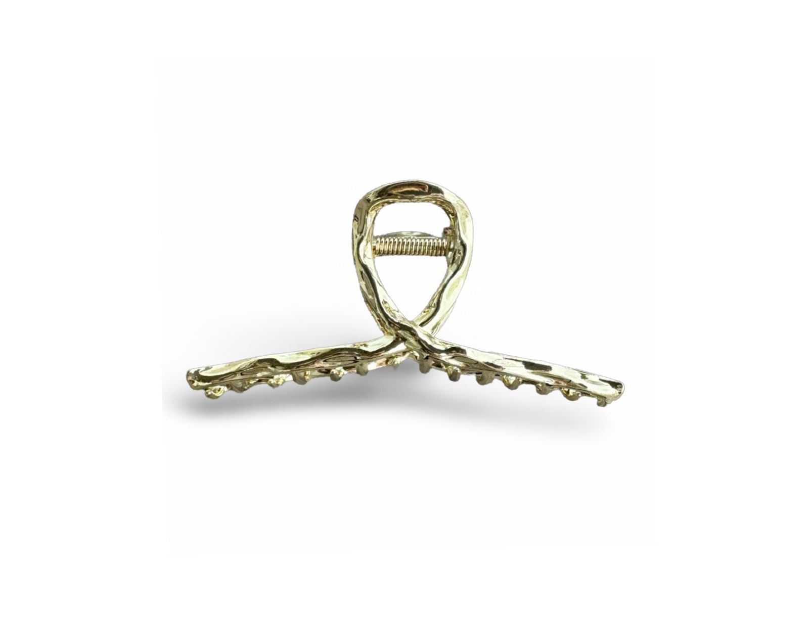 Large Twist Metal Clip - Gold