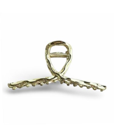 Large Twist Metal Clip - Gold