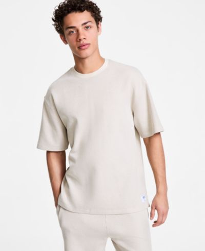 Hugo by Hugo Boss Men's Relaxed Fit Waffle Knit Short Sleeve T-Shirt