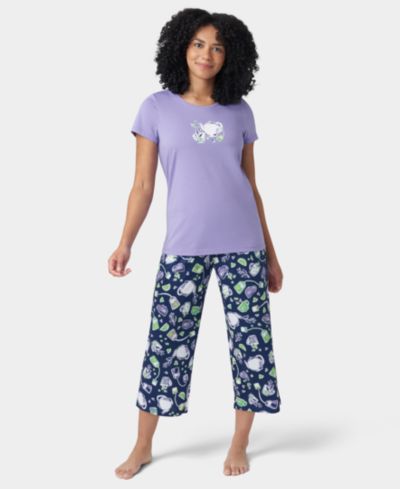 Hue Женский комплект пижамы с коротким рукавом Print Short-Sleeve Capri