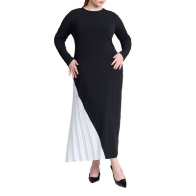 ELOQUII Women's Maxi Dress With Pleat