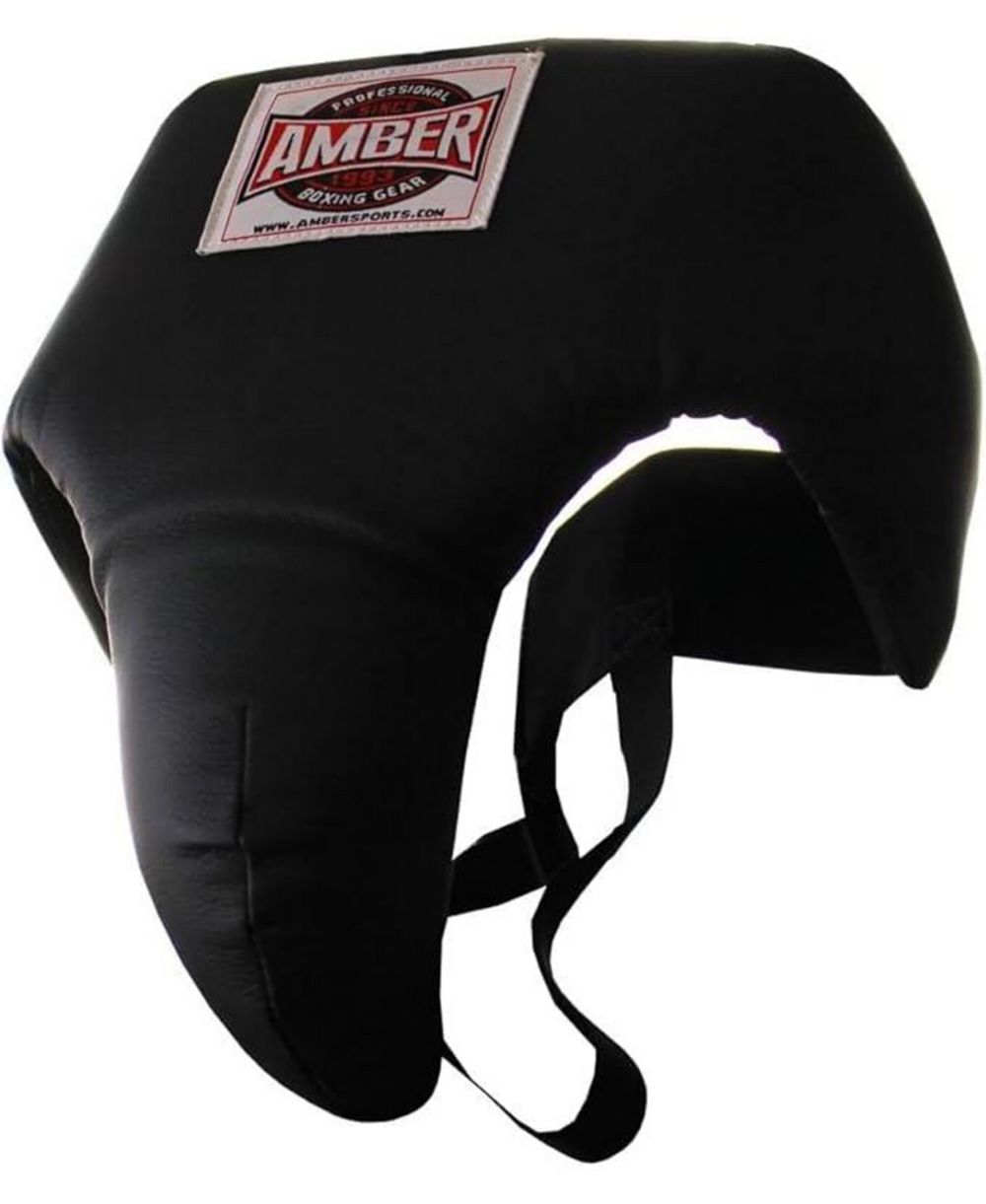 Amber Sports Deluxe Boxing MMA Groin Abdominal Protector - Comfortable Ultimate Protection for Contact Sports - Perfect for Gym & Workout Use (Small)