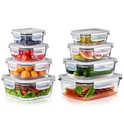 Sorbus 16-Piece Glass Airtight Meal Prep Food Storage Containers with Lids