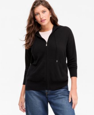 Charter Club Women's 100% Cashmere Zip Hoodie, Macy's Exclusive