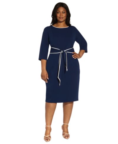 Женское платье Adrianna Papell Plus Size Tie-Front Sheath