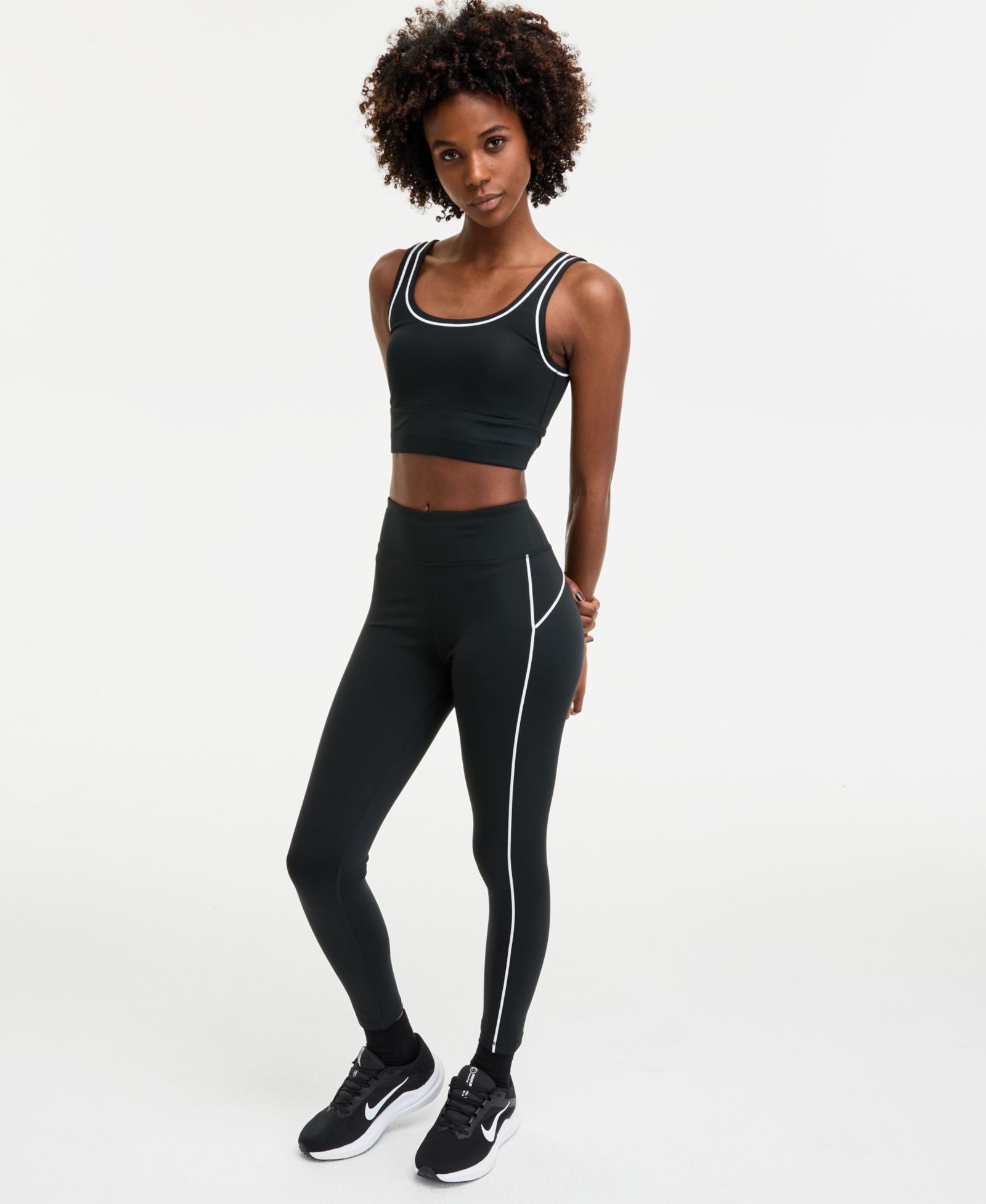 ID Ideology Women's Piped 7/8-Length Compression Leggings, Exclusively at Macy's