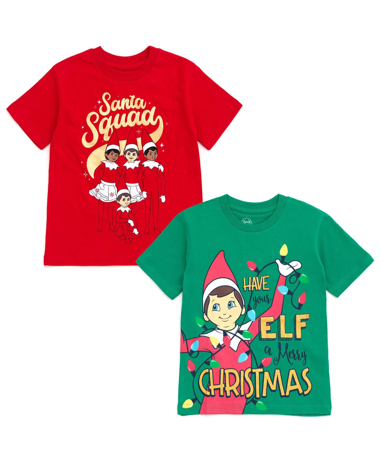 Набор из 2 футболок Elf on the shelf для мальчиков, Рождество