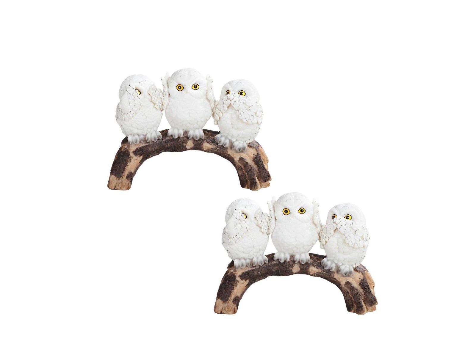 Декоративная статуэтка FC Design Snowy Owl Stacked Owls