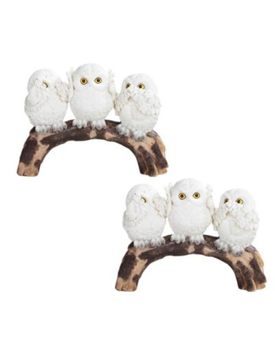 Декоративная статуэтка FC Design Snowy Owl Stacked Owls