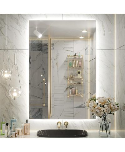 Зеркало для ванной keonjinn LED Backlit Frameless с регулировкой яркости