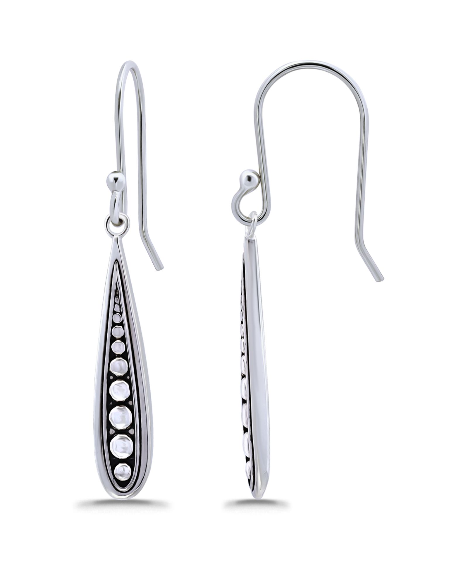 Серьги Macy's Oxidized Beaded Elongated Tear Drop