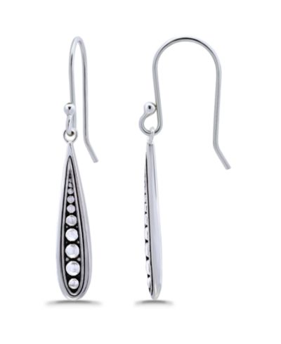 Серьги Macy's Oxidized Beaded Elongated Tear Drop