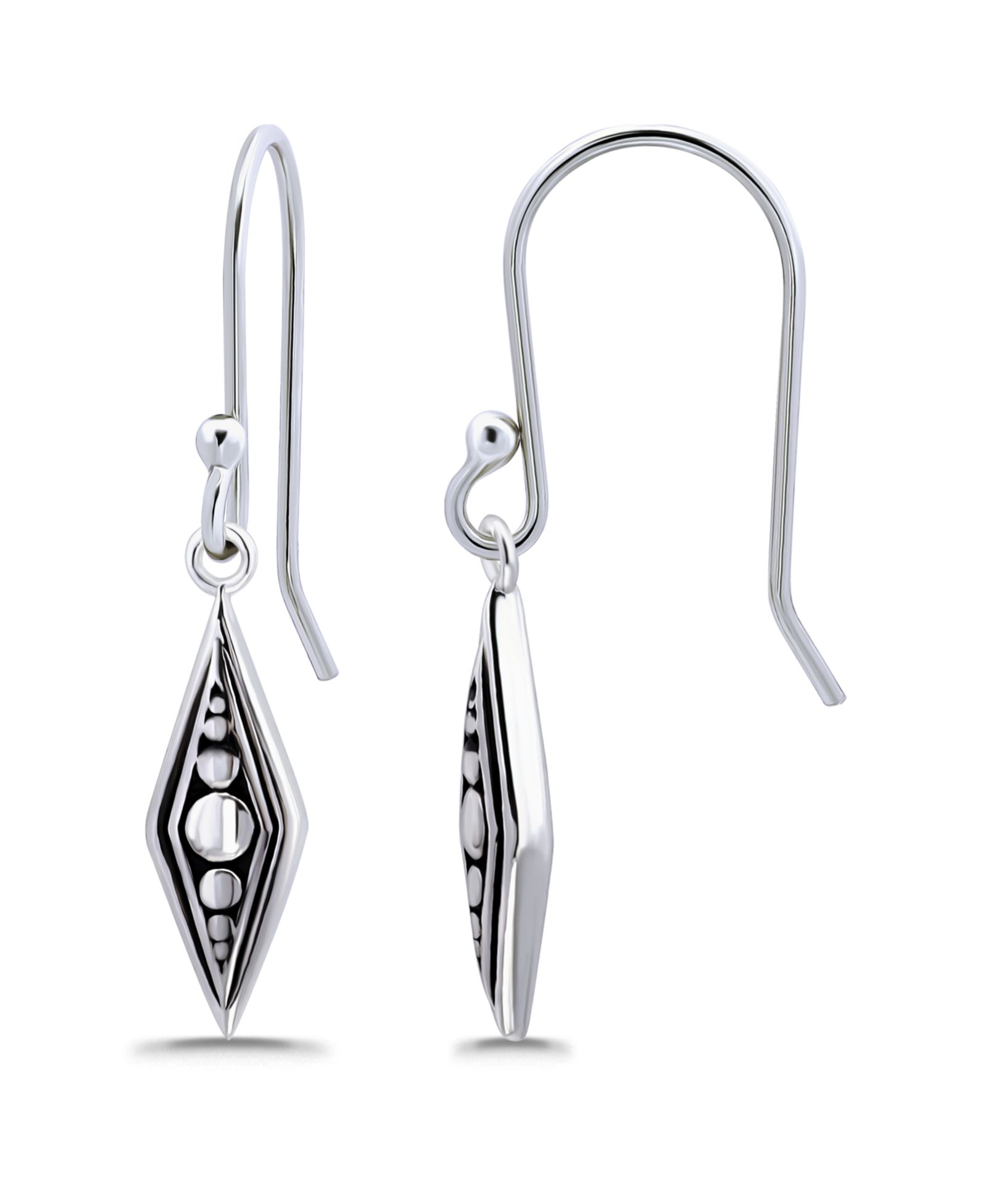 Macy's Oxidized Diamond Shape Drop Earrings