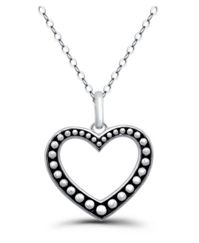 Подвеска-кулон Macy's Oxidized Beaded Open-Heart