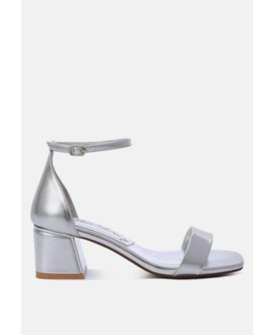 London Rag Women's Makena Metallic Block Heel Sandals