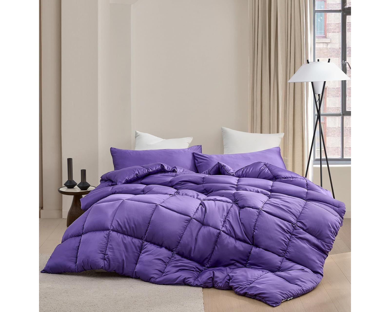Snorze Cloud Comforter Set - Coma Inducer Ultra Cozy Bamboo - Oversized Comforter in Passion Flower,AK