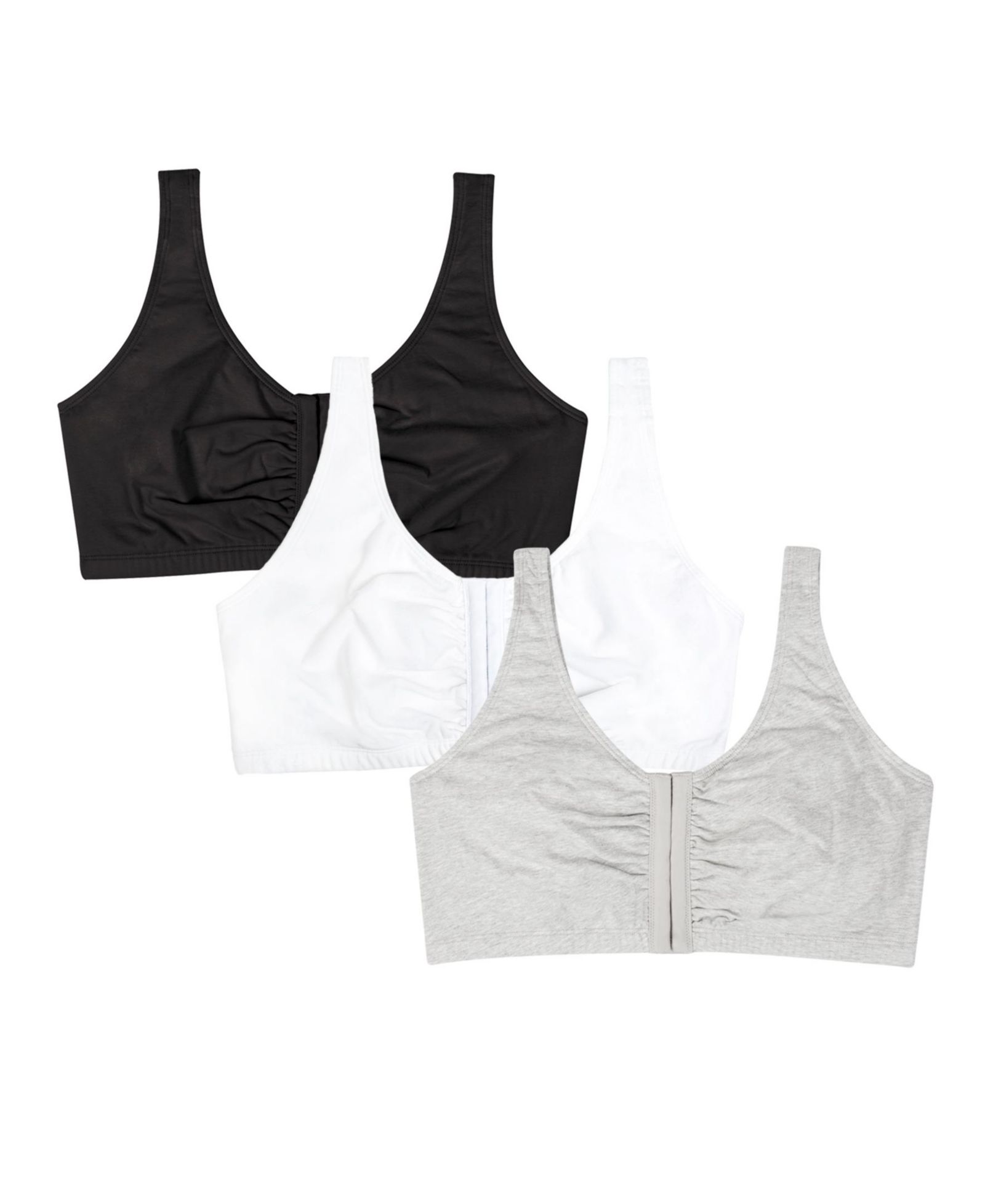 Fruit of The Loom Women's 3-Pack Beyond Soft Front Closure Cotton Bra