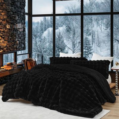 Одеяло Coma Inducer Snowball Chunky Bunny Oversized, черный, Queen