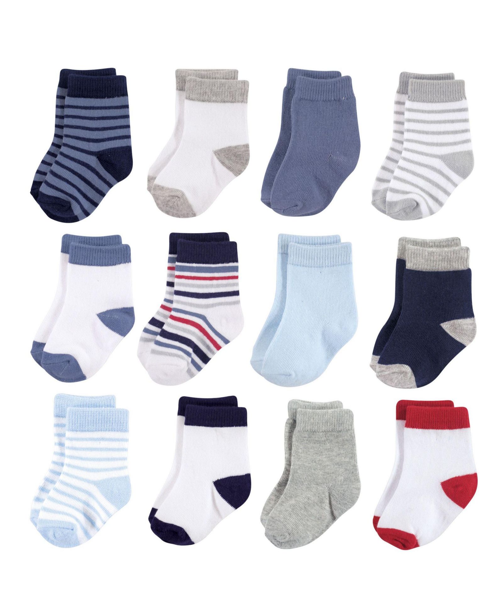 Детские носки Hudson Baby Boys Hudson Cozy Cotton-Rich Newborn Terry Crew Socks