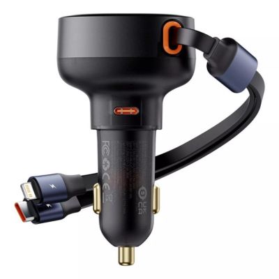 Автомобильное зарядное устройство Baseus Enjoyment Pro C с кабелем C & iP 60W Black