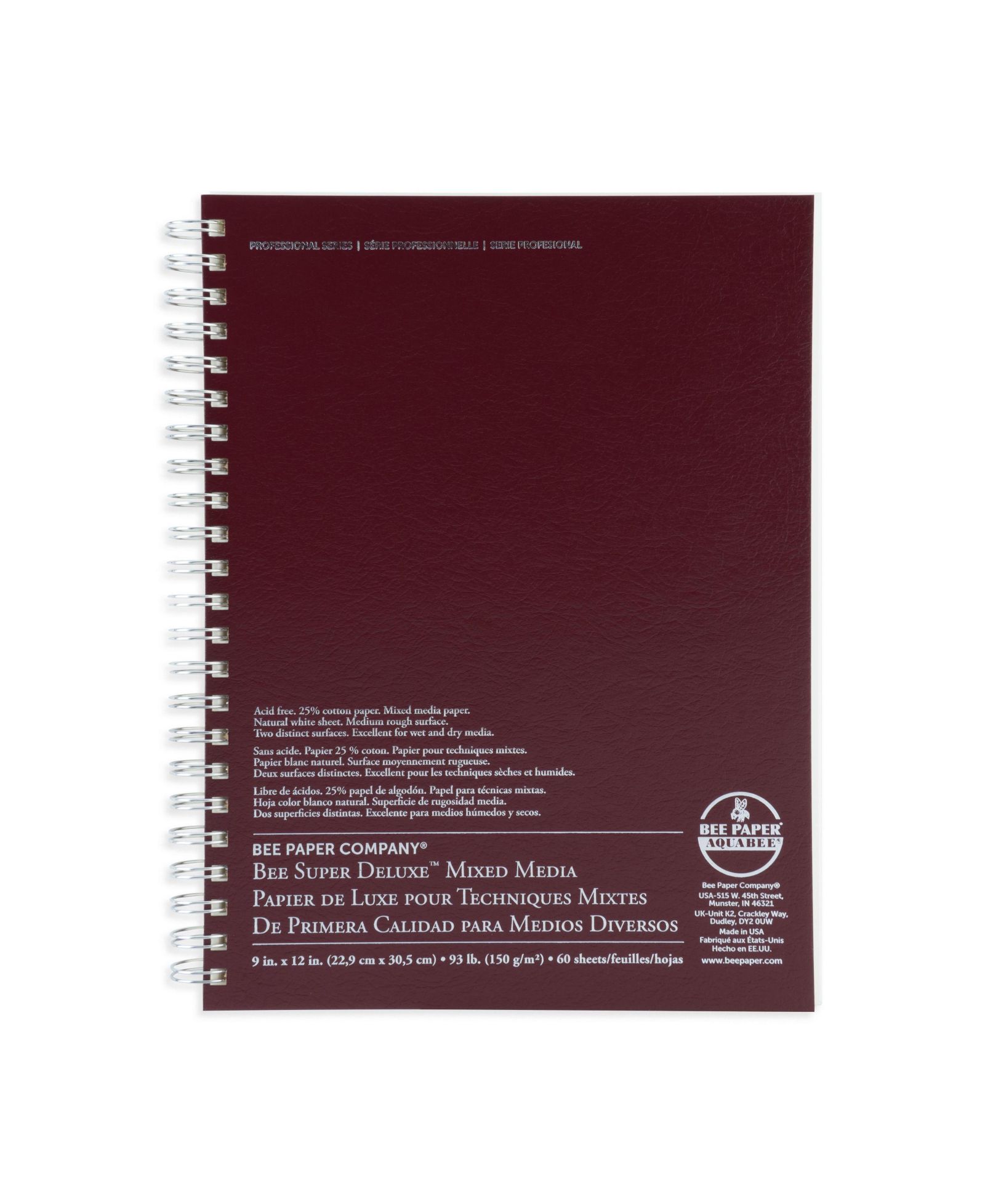 Бумага для смешанных техник Bee Paper Super Deluxe, 9" x 12", 60 листов