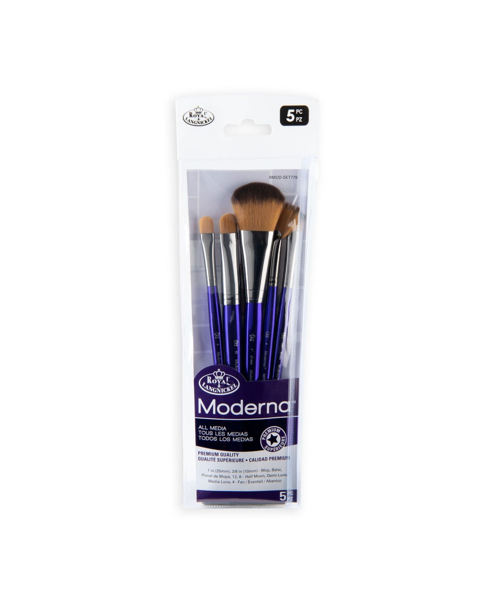 Набор кистей Royal & Langnickel Moderna 5pc Oval Mop для всех техник живописи
