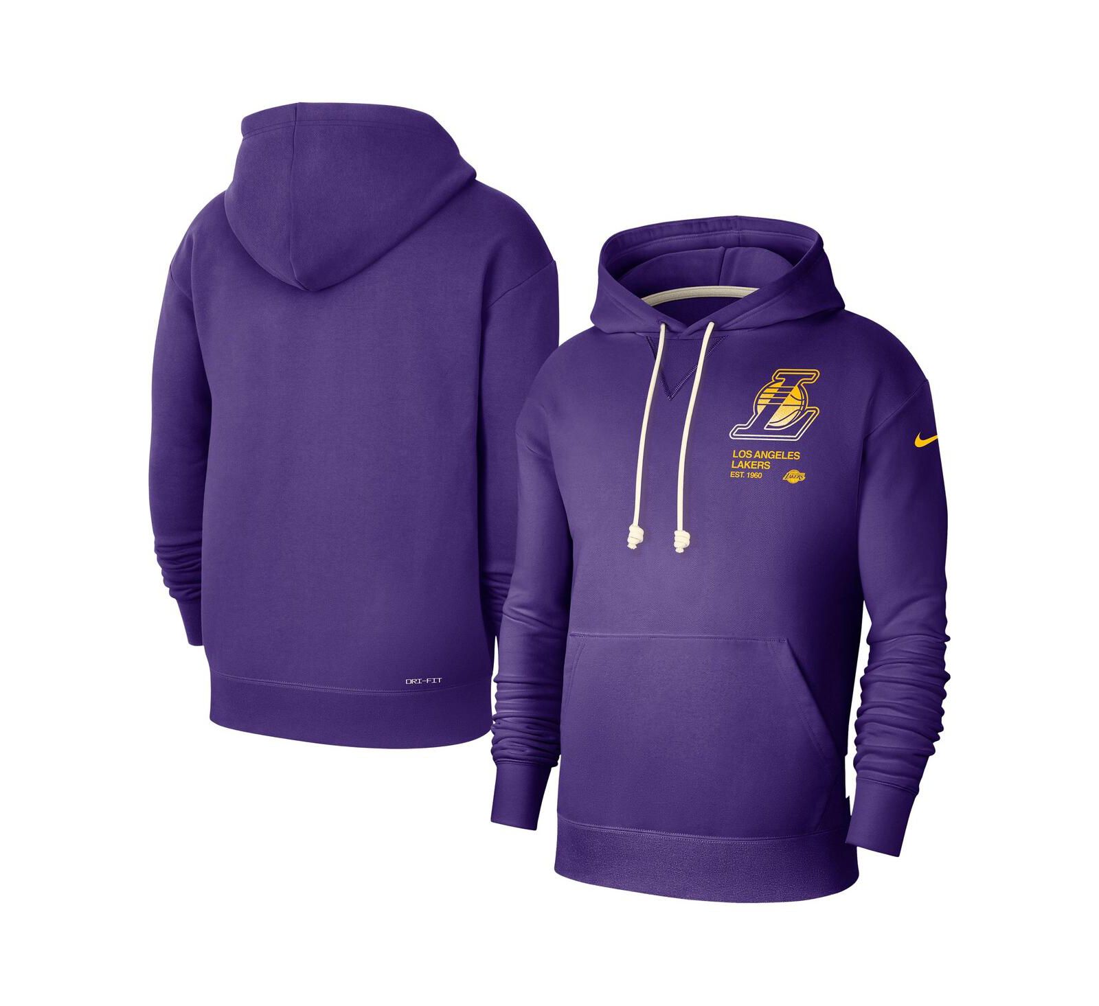 Мужской худи Nike Purple Los Angeles Lakers Courtside Standard Issue Premium Performance Pullover