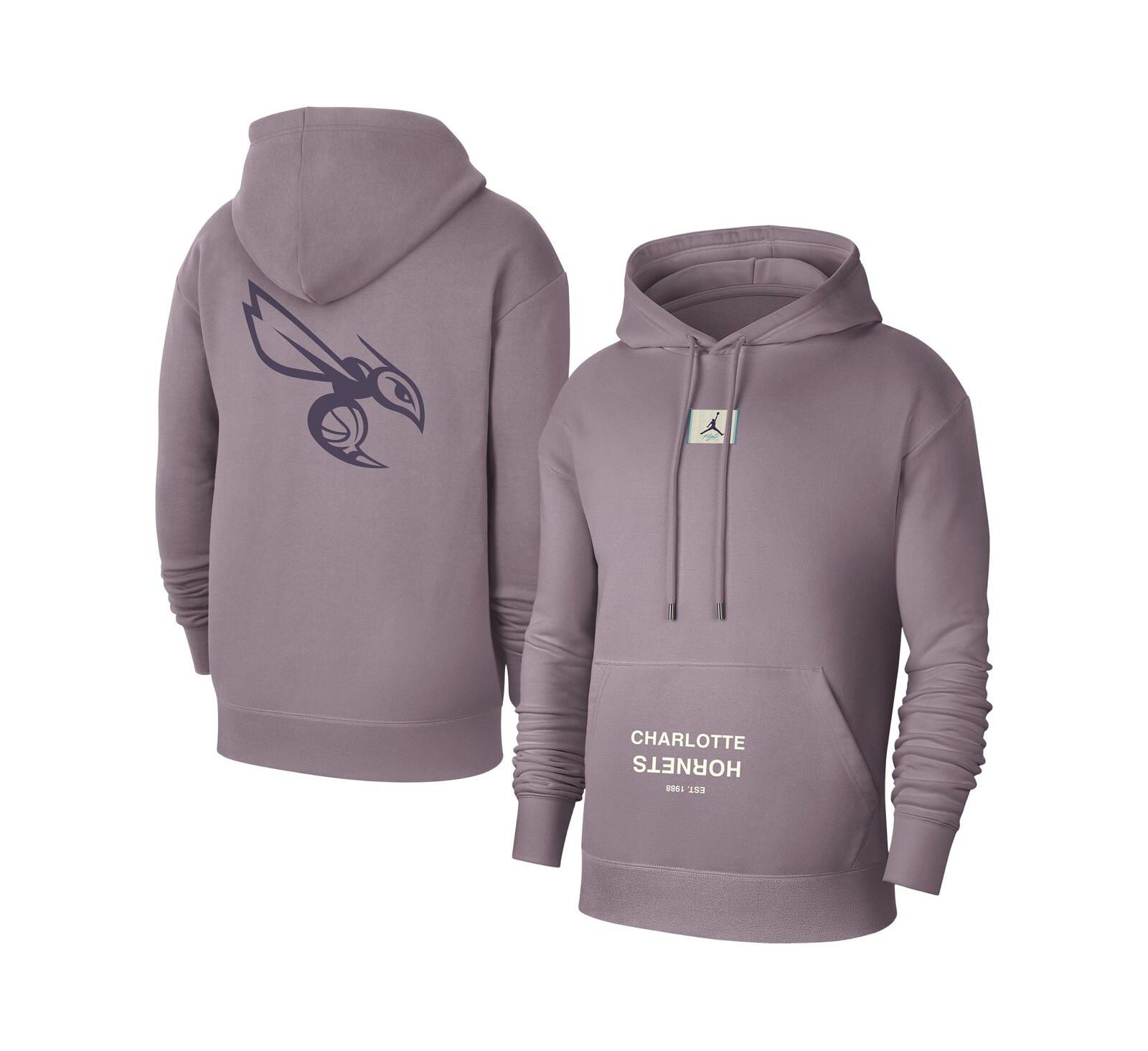 Мужское худи Jordan Purple Charlotte Hornets Courtside Statement Edition Pullover