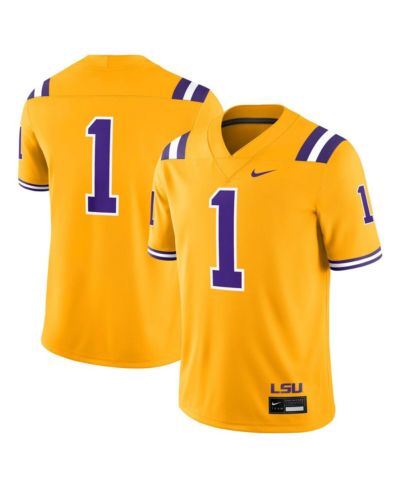 Мужская игровая джерси Nike 1 Gold LSU Tigers Alternate