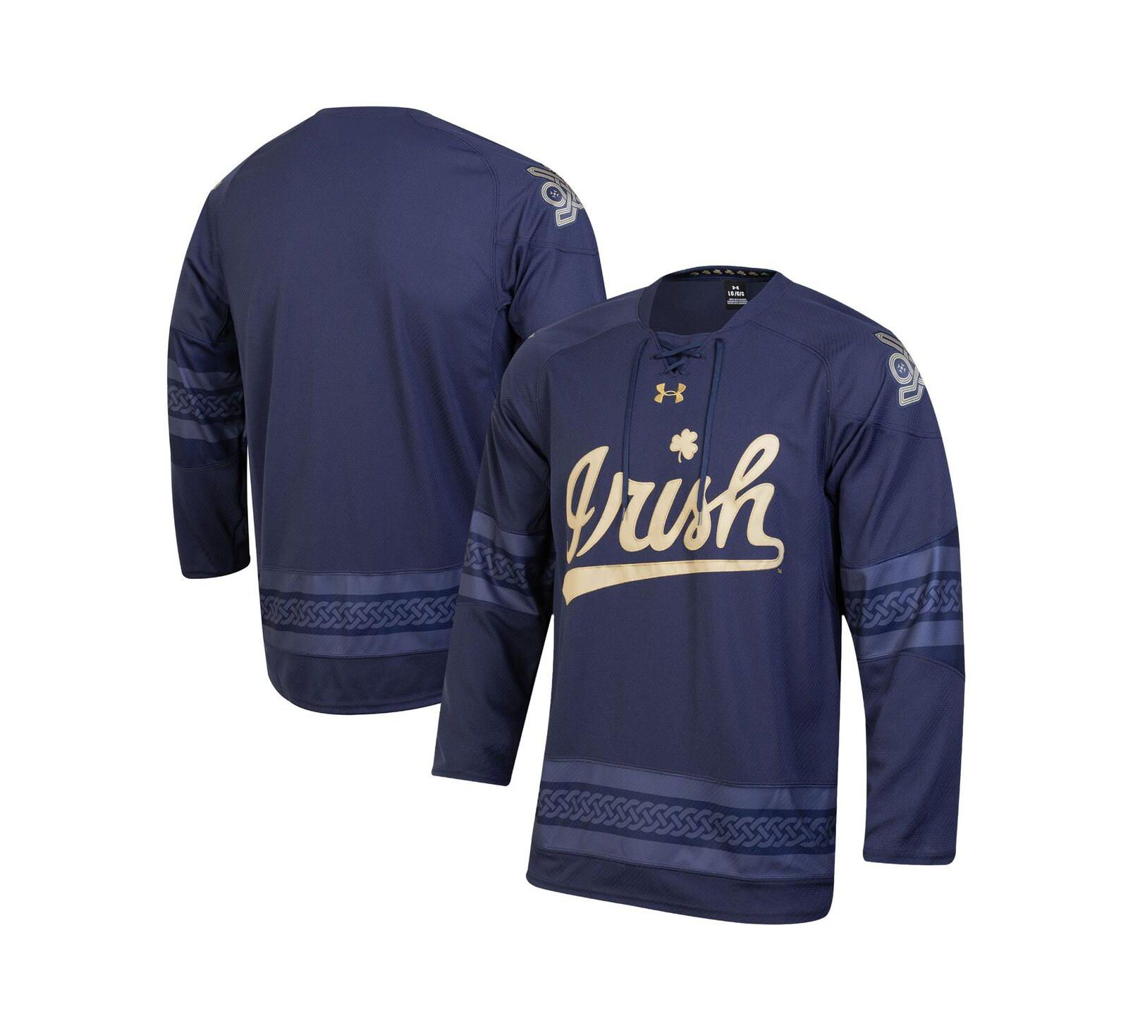 Хоккейная джерси Under Armour Men's Navy Notre Dame Fighting Irish Replica