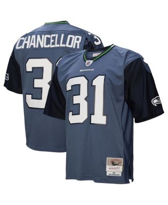 Мужская джерси Mitchell & Ness Kam Chancellor Blue Seattle Seahawks 2011 Legacy Replica